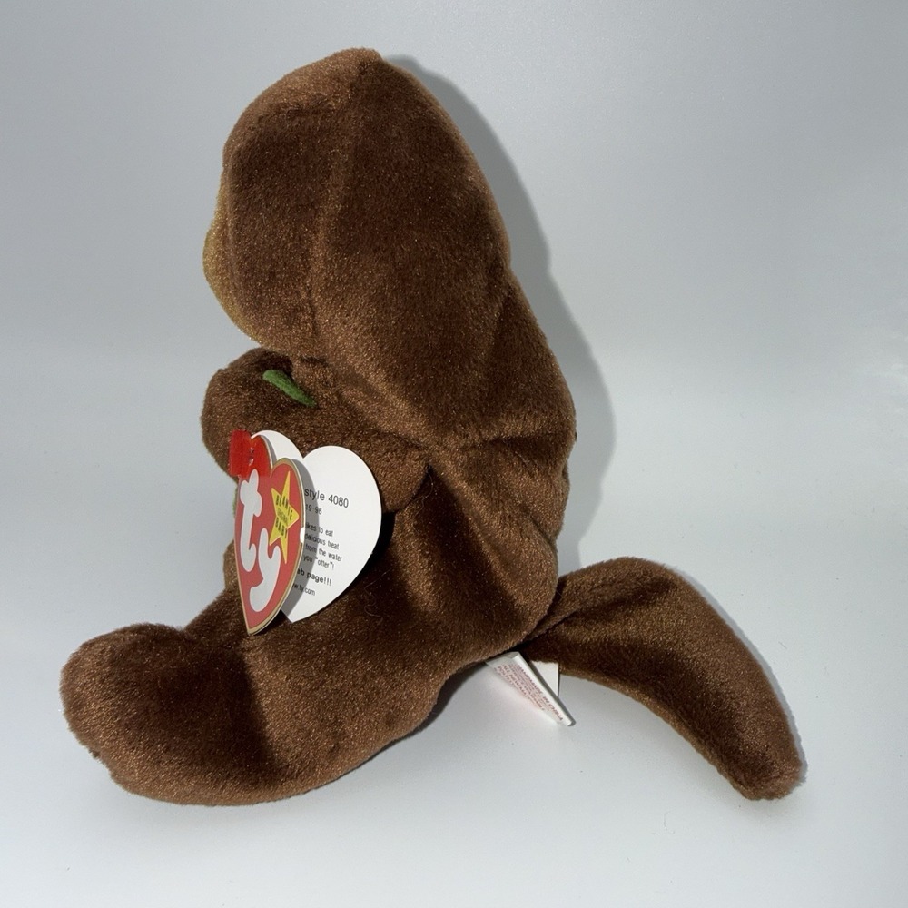 TY Beanie Baby Seaweed The Otter Style #4080 With Tag 1995/1996 PVC Retired - Picture 2 of 8